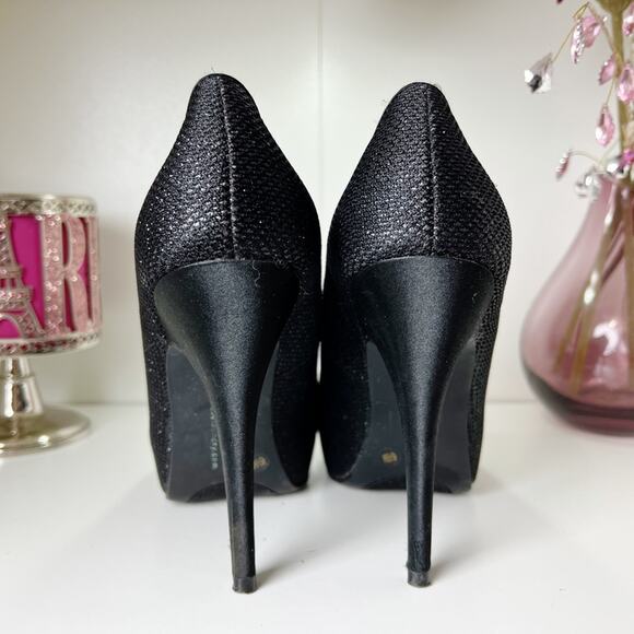 Chinese Laundry Black Sparkly Platform Heels Size 6.5 - Picture 9 of 11
